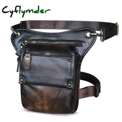 Cyflymder Crazy Horse Leather Men Multifunction Design Small Messenger Bag Fashion Travel Belt