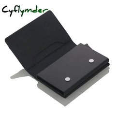 Cyflymder Credit Card Holder New Aluminum Box Wallet Rfid Pu Leather Pop Up Case Magnet Carbon