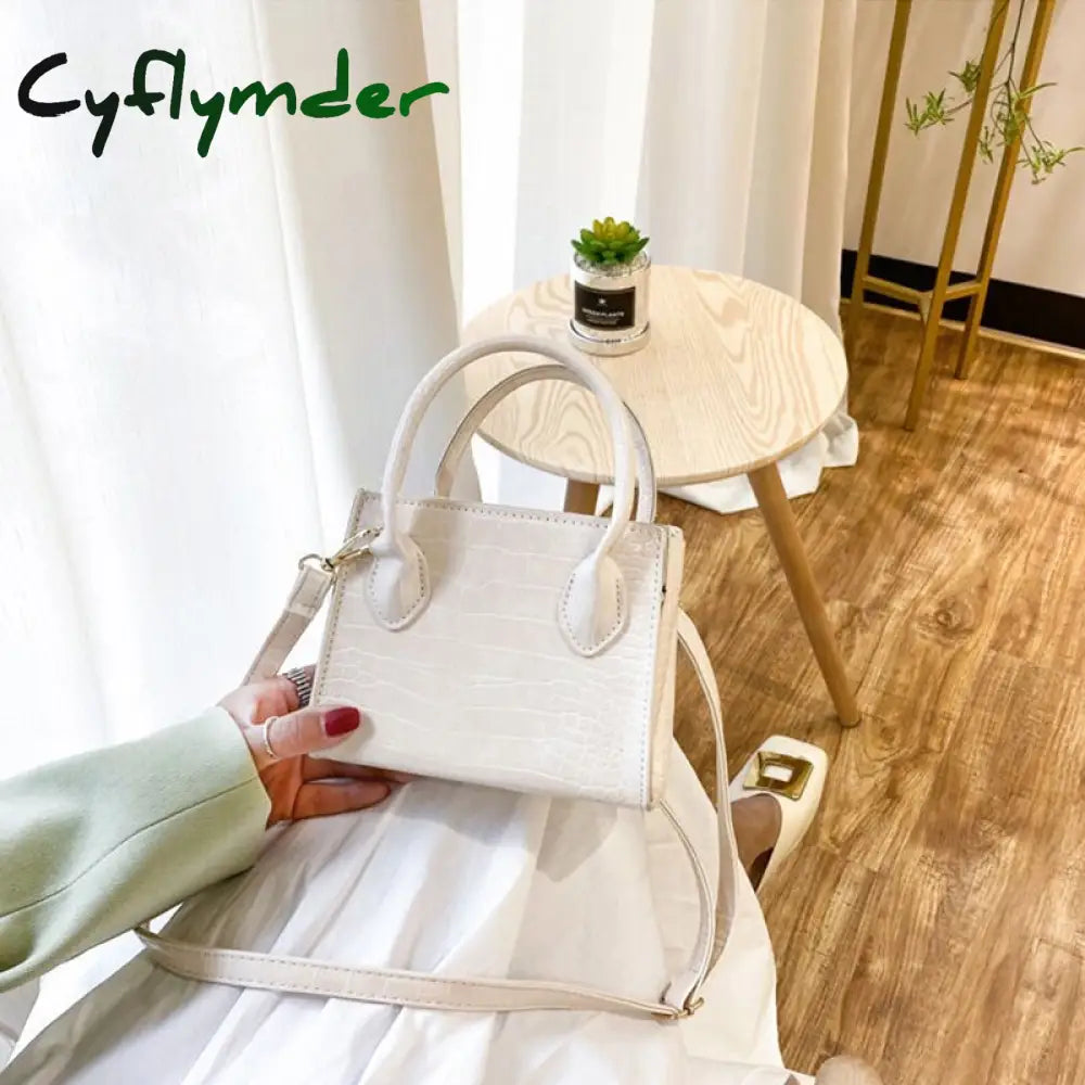 Cyflymder Crocodile Pattern Crossbody Bag Women Luxury Shoulder Pu Leather Designer Mini Handbag