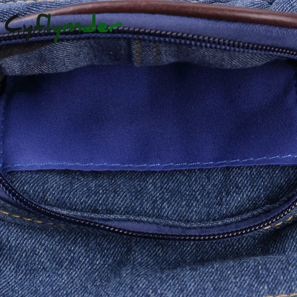 Cyflymder Crossbody Bags For Women Casual Denim Fashion Female Shoulder Bag Pack Travel Zipper