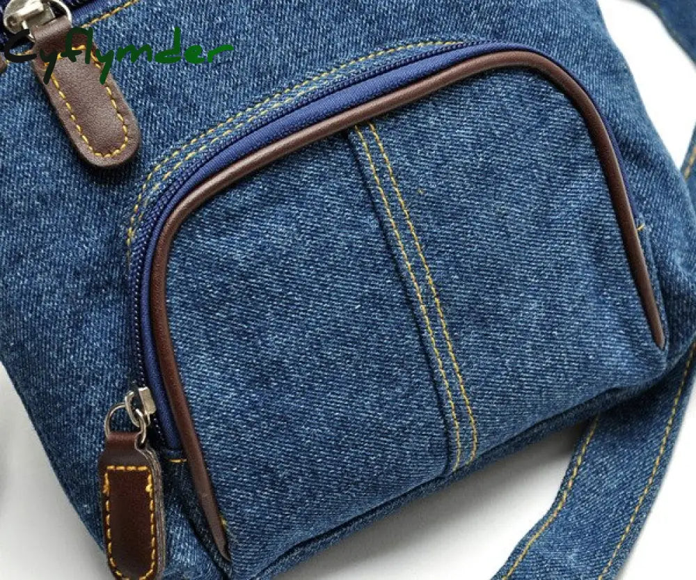 Cyflymder Crossbody Bags For Women Casual Denim Fashion Female Shoulder Bag Pack Travel Zipper