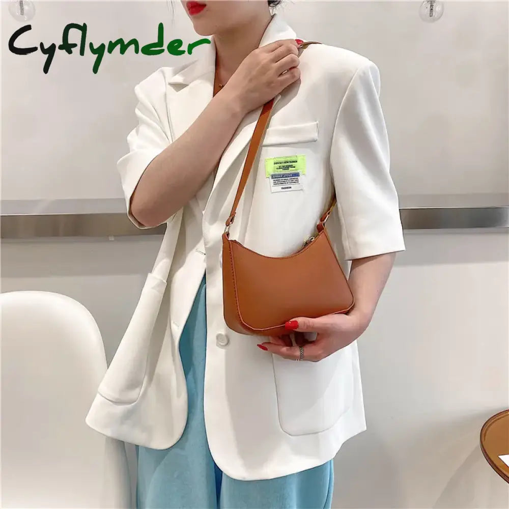 Cyflymder Crossbody Bags For Women Large Capacity Luxury Handbags Purse Solid Color Shoulder Female