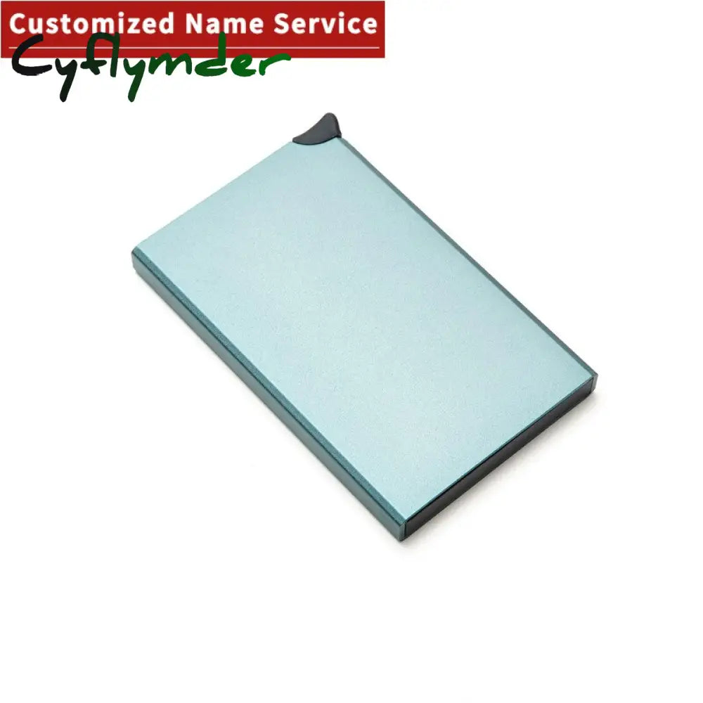 Cyflymder Custom Name Business Wallet Card Holder Rfid Aluminum Box Case Automatic Pop-Up