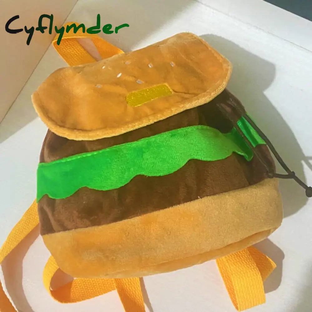 Cyflymder Cute Cartoon Burger Kawaii Funny Shoulder Bag Backpack Women Large Capacity School Bags