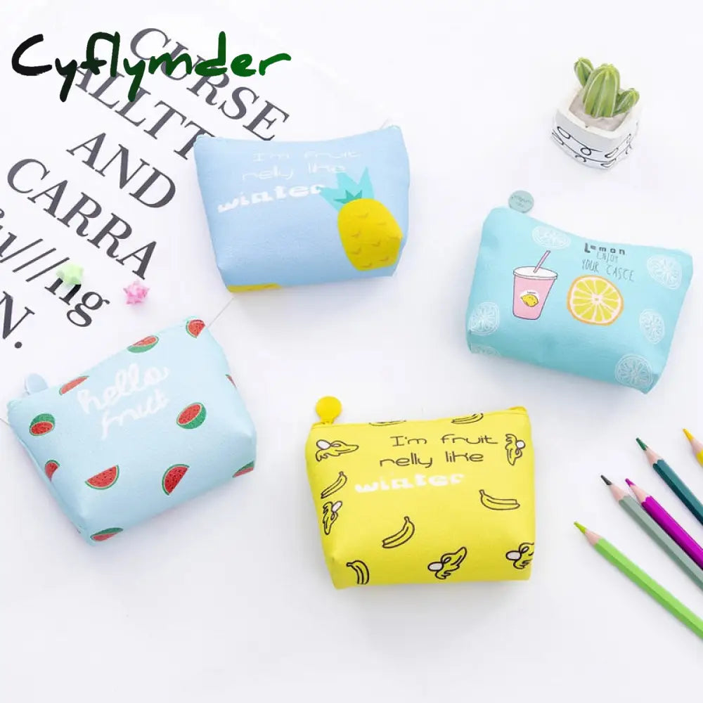 Cyflymder Cute Cartoon Girls Kids Coin Purse Mini Wallet Child Small Pouch Zipper Money Key