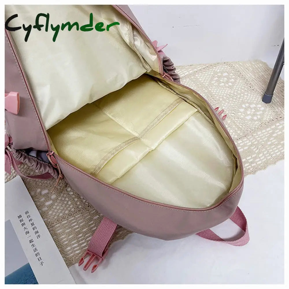 Cyflymder Cute Girls ITA Backpack Women Large Capacity Ins Schoolbags for Teens Female Korean Harajuku School Student