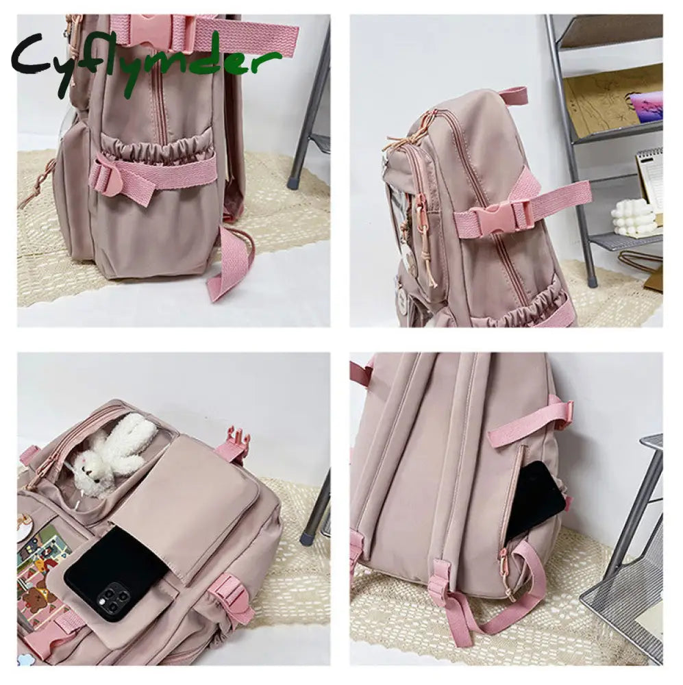 Cyflymder Cute Girls ITA Backpack Women Large Capacity Ins Schoolbags for Teens Female Korean Harajuku School Student