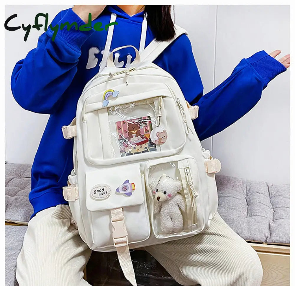 Cyflymder Cute Girls ITA Backpack Women Large Capacity Ins Schoolbags for Teens Female Korean Harajuku School Student