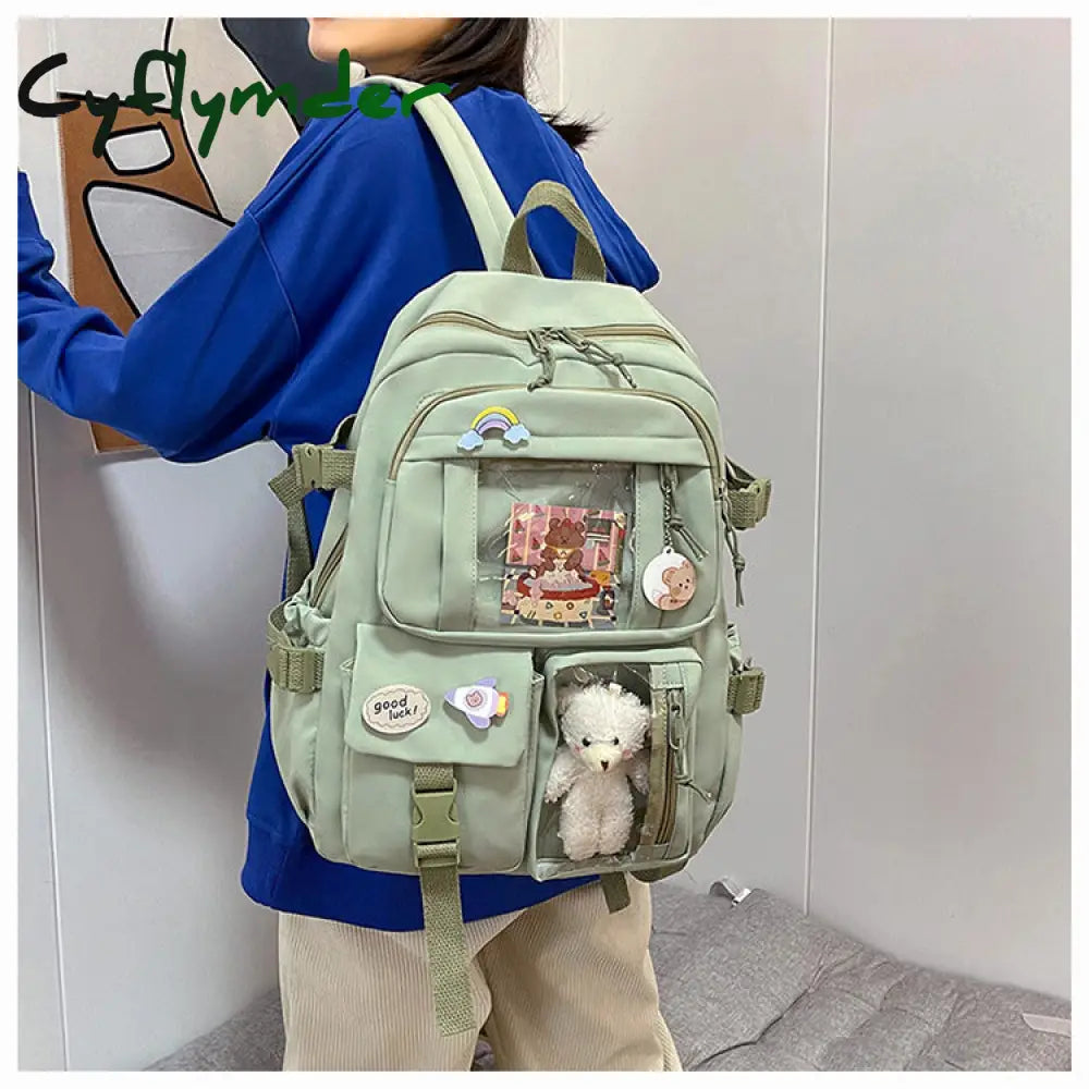 Cyflymder Cute Girls ITA Backpack Women Large Capacity Ins Schoolbags for Teens Female Korean Harajuku School Student