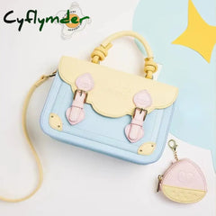 Cyflymder Cute Kawaii Shoulder Bag Animal Letter Print Colorblock Crossbody Summer Youthful Casual