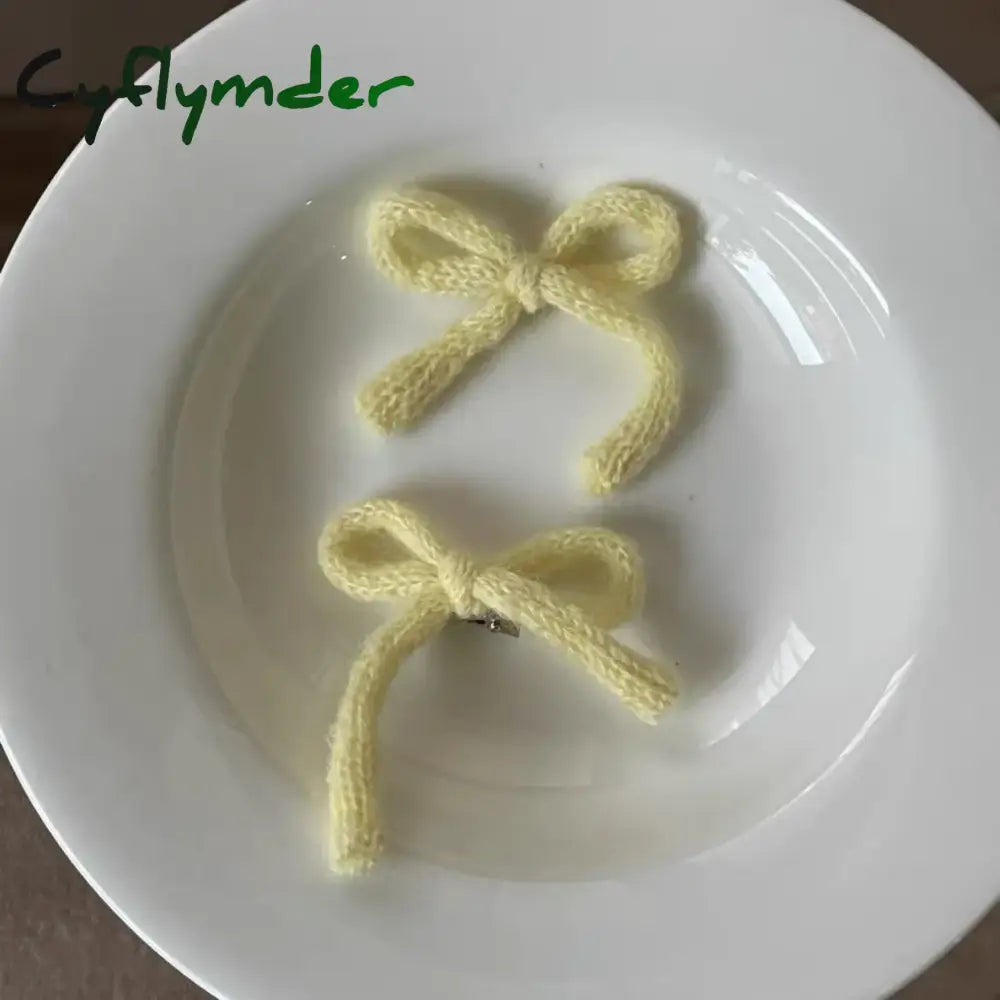 Cyflymder cute winter outfits Autumn/Winter Large Plush Hairbows Girls Hair Accessori Women Fashion Soft Warm Bowknot