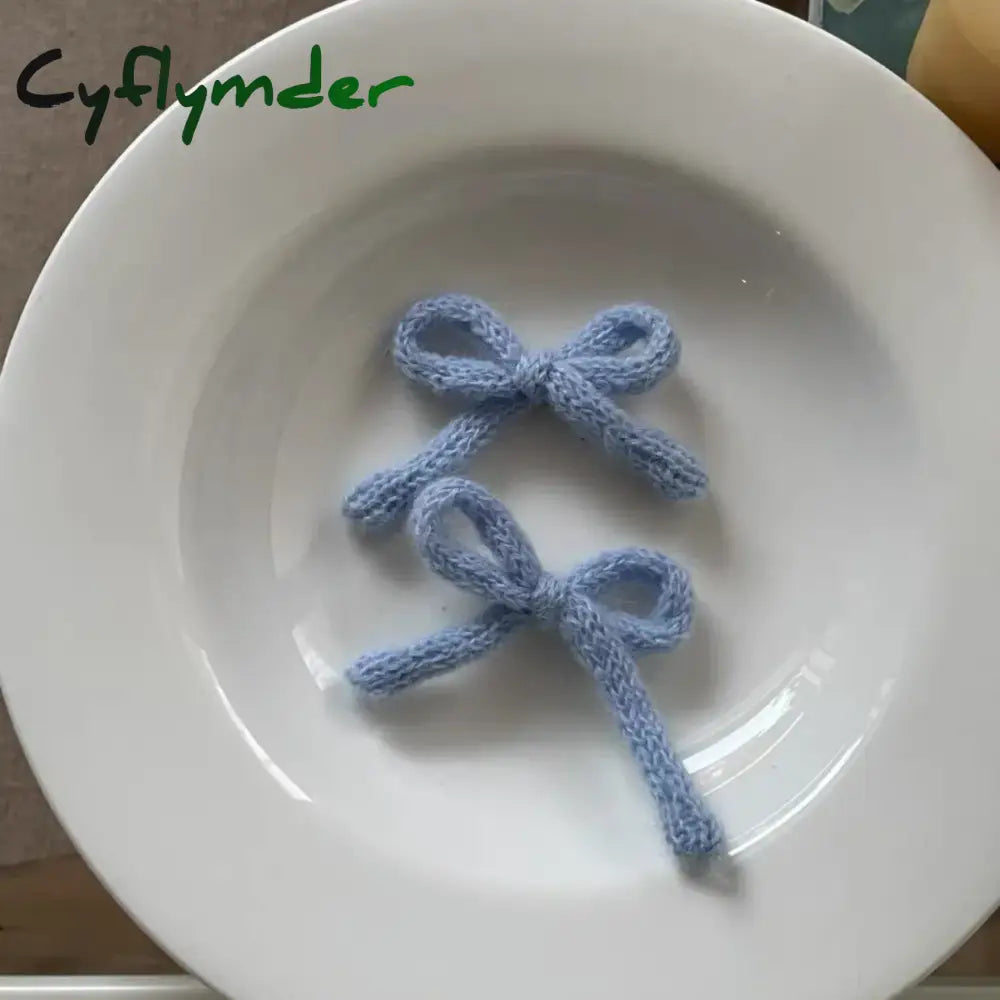 Cyflymder cute winter outfits Autumn/Winter Large Plush Hairbows Girls Hair Accessori Women Fashion Soft Warm Bowknot