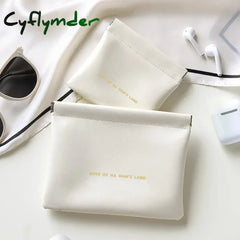 Cyflymder Data Cable Storage Bag Automatically Closes Wired Earphones Carrying Power Charger Mini