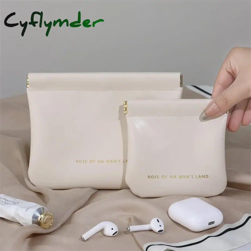 Cyflymder Data Cable Storage Bag Automatically Closes Wired Earphones Carrying Power Charger Mini