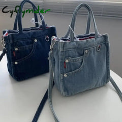 Denim Jeans Shoulder Crossbody Bag Girl Fashion Luxury Design Totes For Women Casual Large Capacity Shopping Handbag and Purse