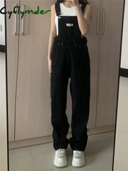 Cyflymder Denim Jumpsuit Women Loose Vintage Preppy Style Overalls Female Fashion Streetwear Chic