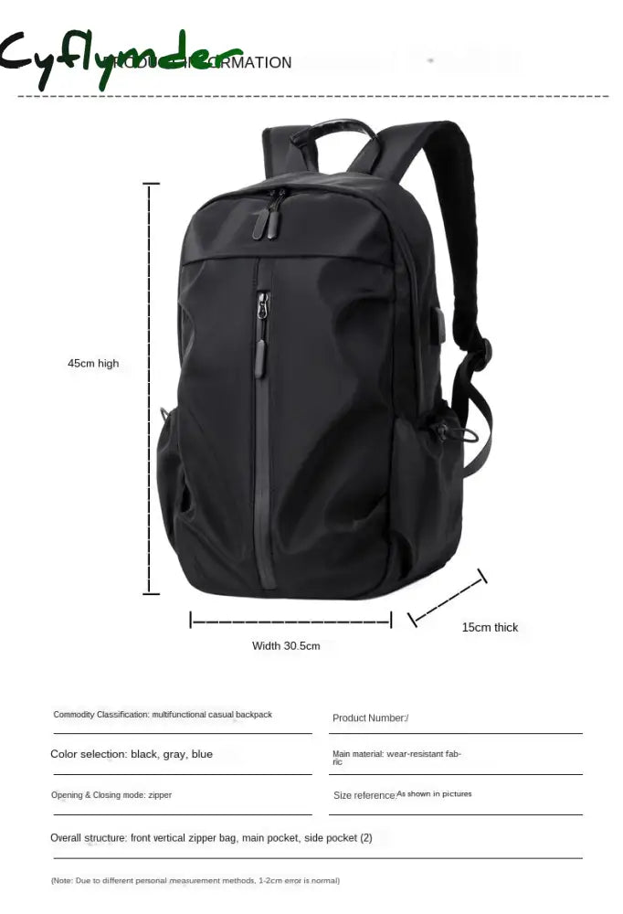 Cyflymder Design Oxford Mens Business Backpacks Outdoor Sports Backpack Travel Bags Male Fashion