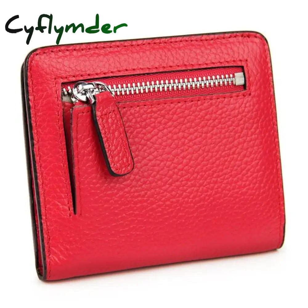 Cyflymder Designer Brand Fashion Split Leather Women Wallets Mini Purse Lady Small Wallet With Coin