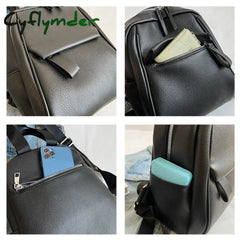 Cyflymder Designer Cute Fashion Women Leather Backpack Mini Soft Multi-Function Small Female Ladies