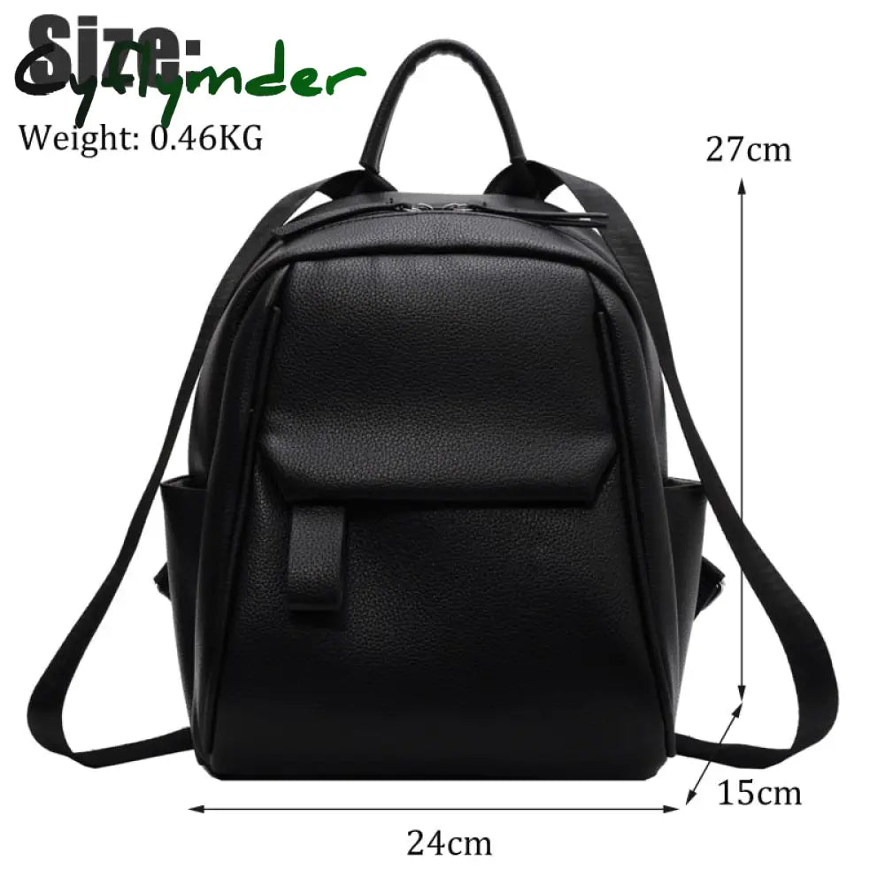 Cyflymder Designer Cute Fashion Women Leather Backpack Mini Soft Multi-Function Small Female Ladies