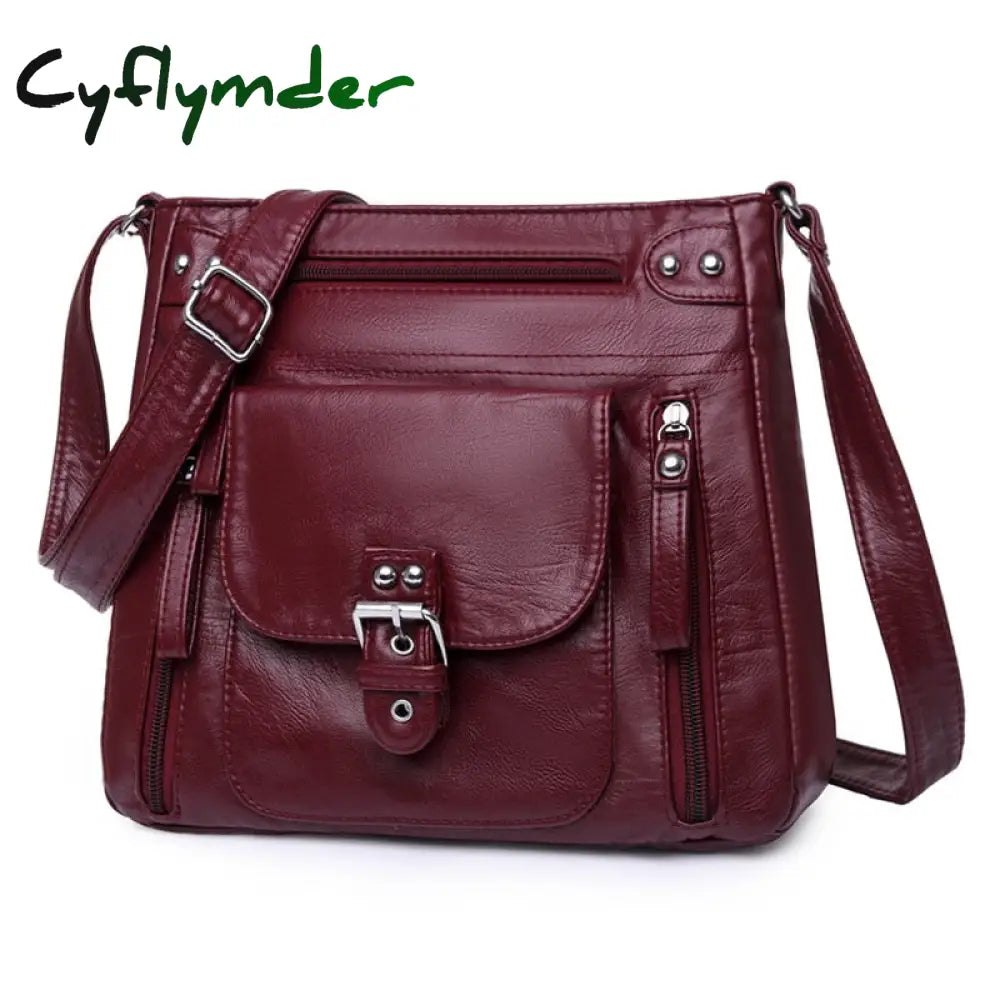 Cyflymder Designer Handbag Women Shoulder Bag Pu Leather Crossbody Messenger High Quality Tote For