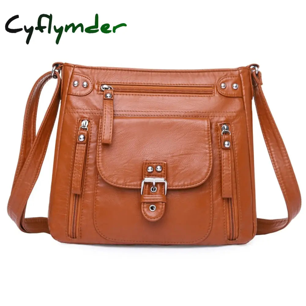 Cyflymder Designer Handbag Women Shoulder Bag Pu Leather Crossbody Messenger High Quality Tote For