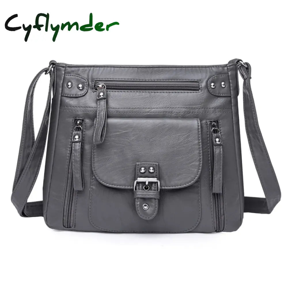 Cyflymder Designer Handbag Women Shoulder Bag Pu Leather Crossbody Messenger High Quality Tote For