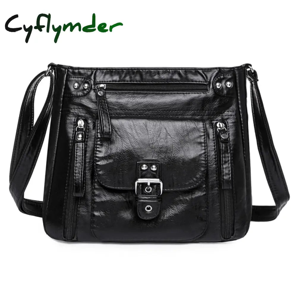 Cyflymder Designer Handbag Women Shoulder Bag Pu Leather Crossbody Messenger High Quality Tote For