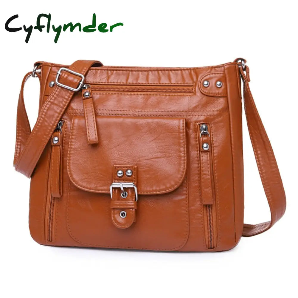 Cyflymder Designer Handbag Women Shoulder Bag Pu Leather Crossbody Messenger High Quality Tote For