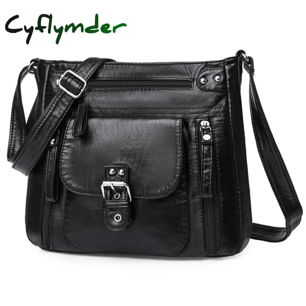 Cyflymder Designer Handbag Women Shoulder Bag Pu Leather Crossbody Messenger High Quality Tote For