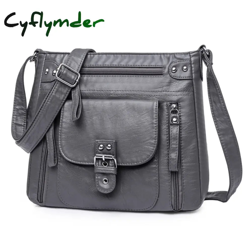 Cyflymder Designer Handbag Women Shoulder Bag Pu Leather Crossbody Messenger High Quality Tote For