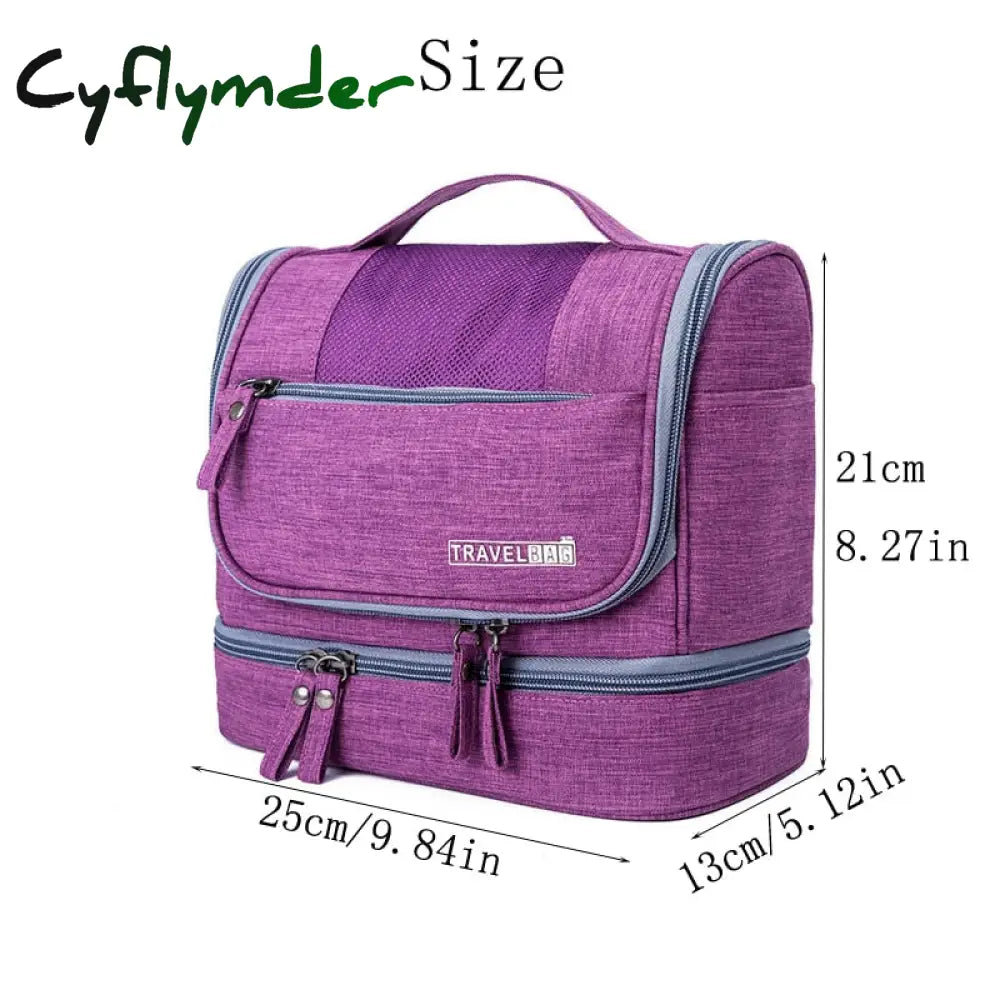 Cyflymder Designer Hanging Toiletry Bag Travel Cosmetics Waterproof Oxford Organizer For