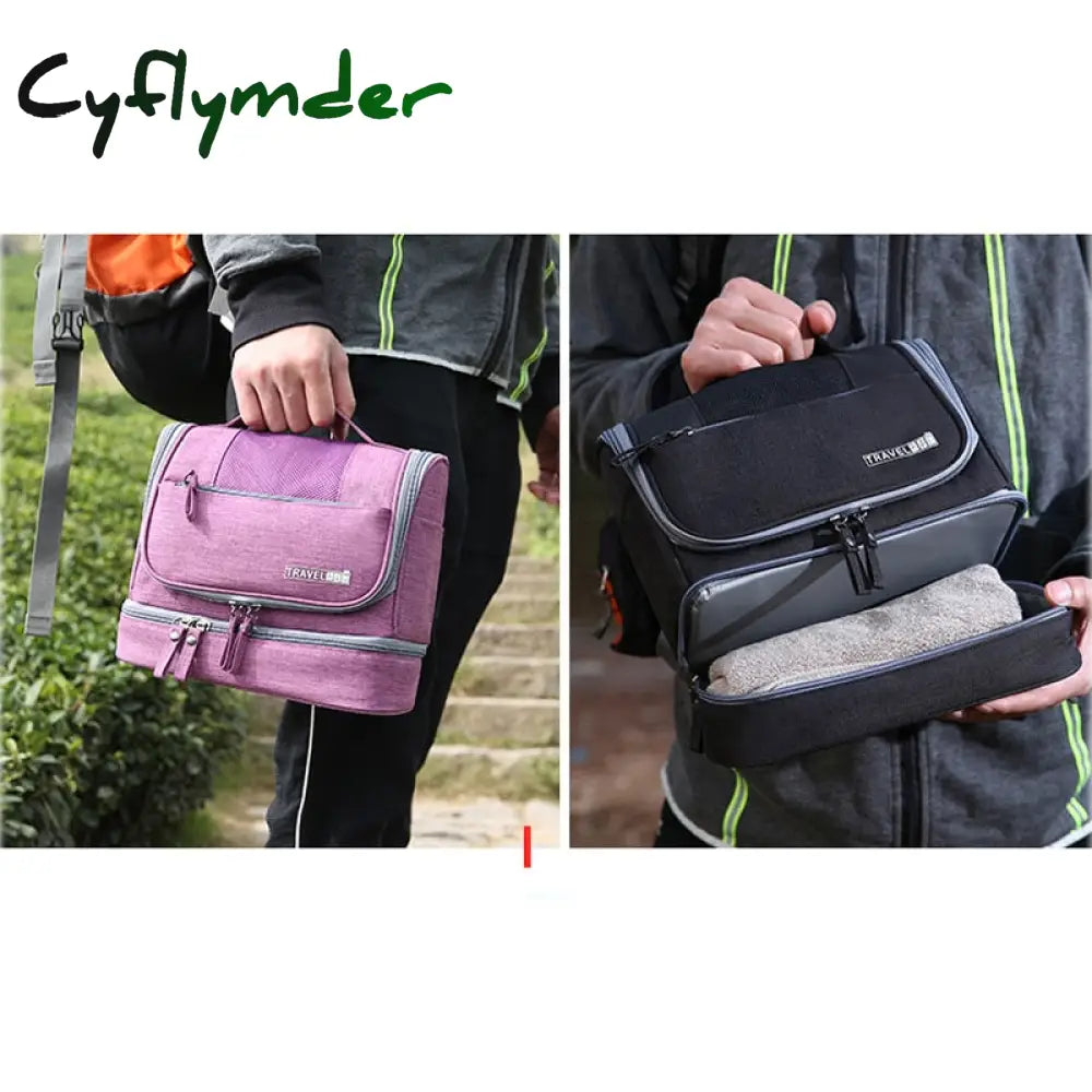 Cyflymder Designer Hanging Toiletry Bag Travel Cosmetics Waterproof Oxford Organizer For