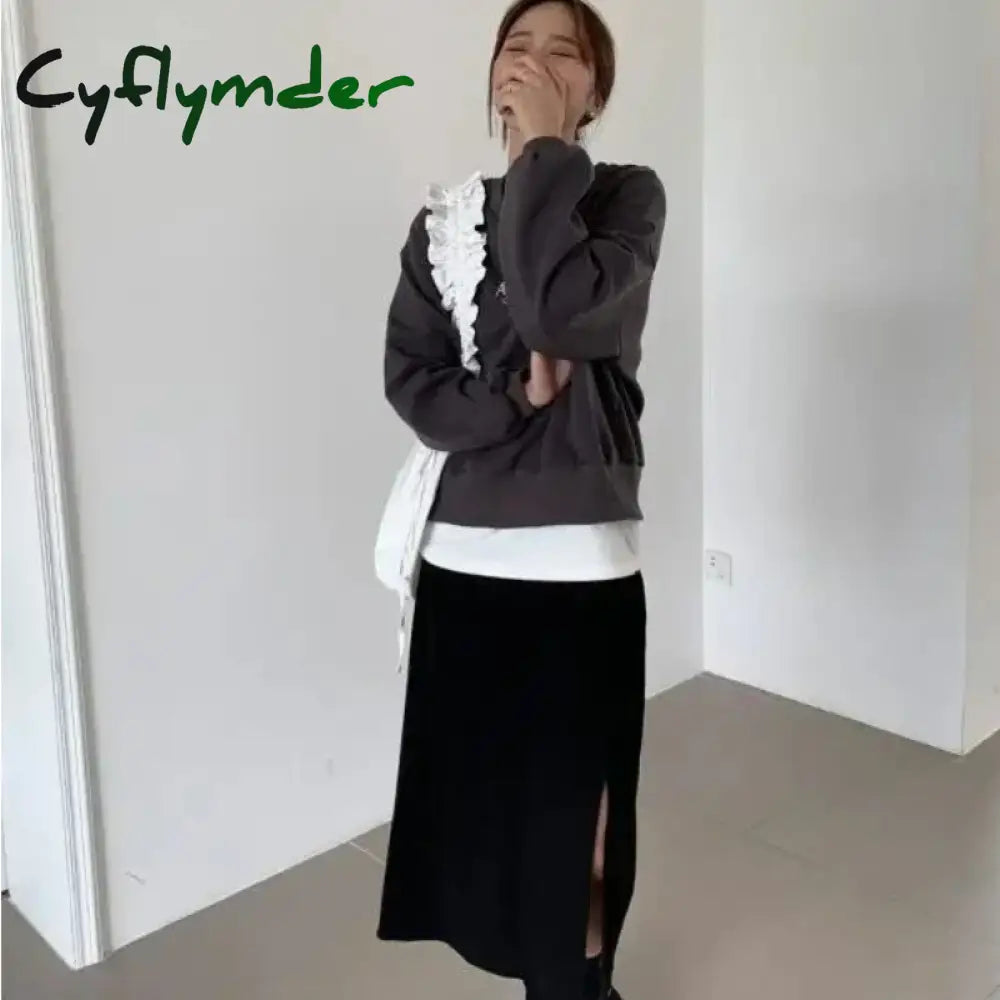 Cyflymder Designer Pleated Womens Shoulder Bag Korean Style Solid Color Large Capacity Fashion