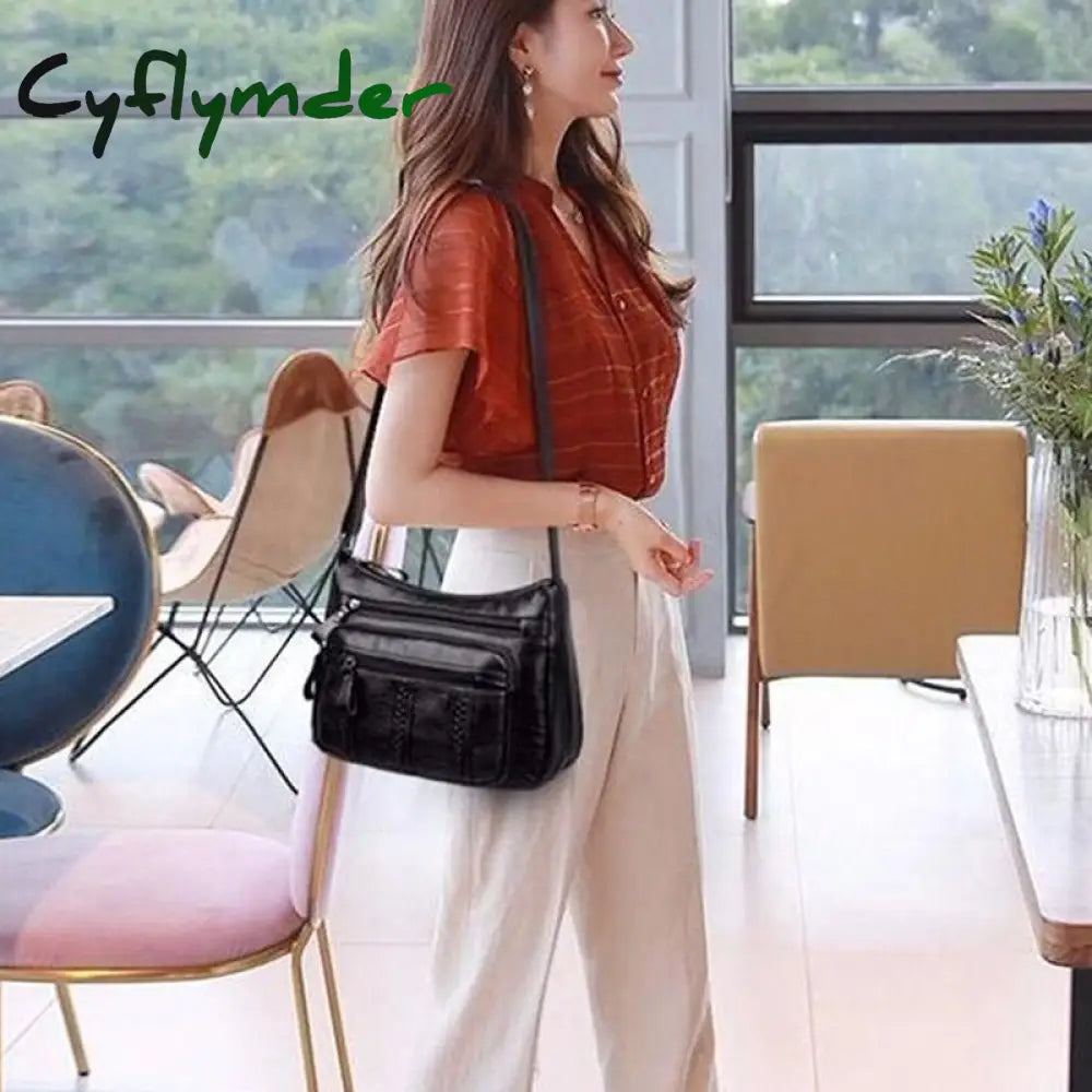 Cyflymder Designer Women Crossbody Bag Soft Pu Leather Shoulder Good Quality Messenger Small Size