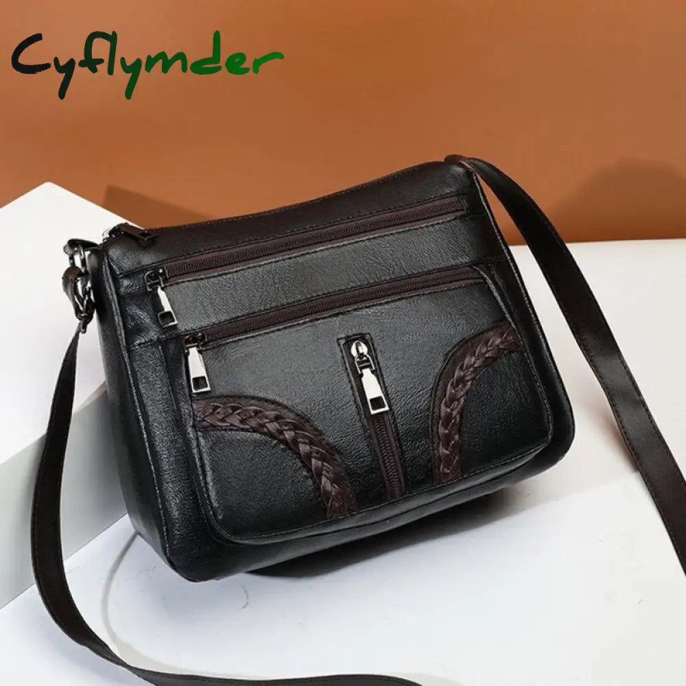 Cyflymder Designer Women Crossbody Bag Soft Pu Leather Shoulder Good Quality Messenger Small Size