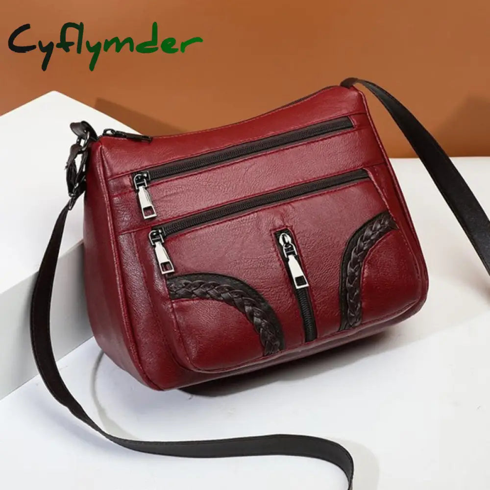 Cyflymder Designer Women Crossbody Bag Soft Pu Leather Shoulder Good Quality Messenger Small Size