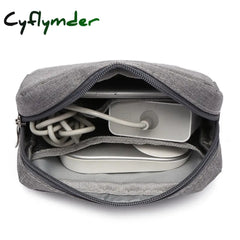 Cyflymder Digital Portable Organizer Case For Headphones Travel Closet Storage Bag Zipper