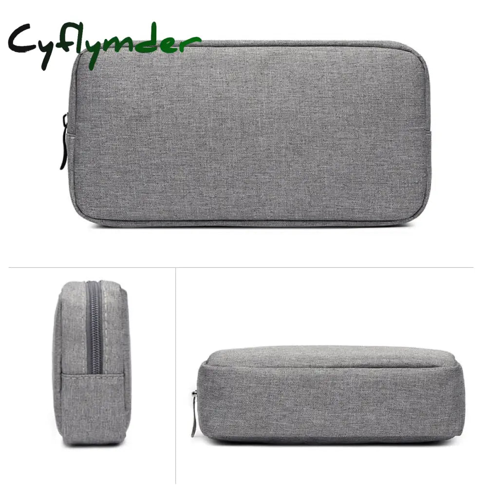 Cyflymder Digital Portable Organizer Case For Headphones Travel Closet Storage Bag Zipper