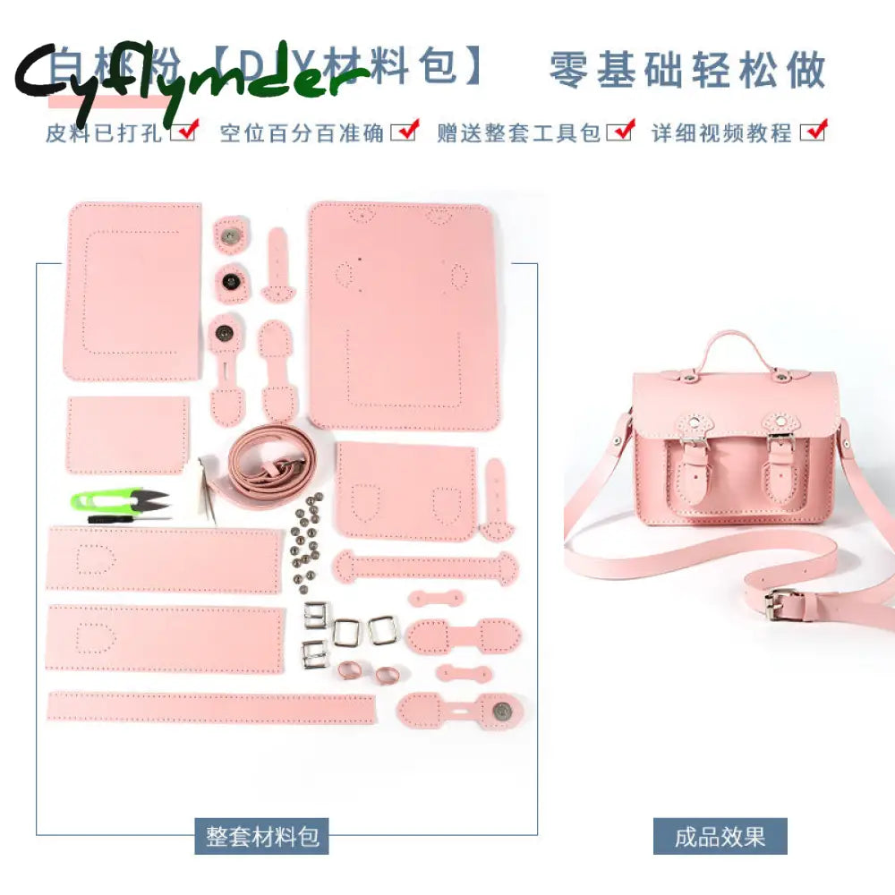 Cyflymder Diy Handmade Bag Cambridge Style Hand Stitching With Sewing Tools Handle Shoulder