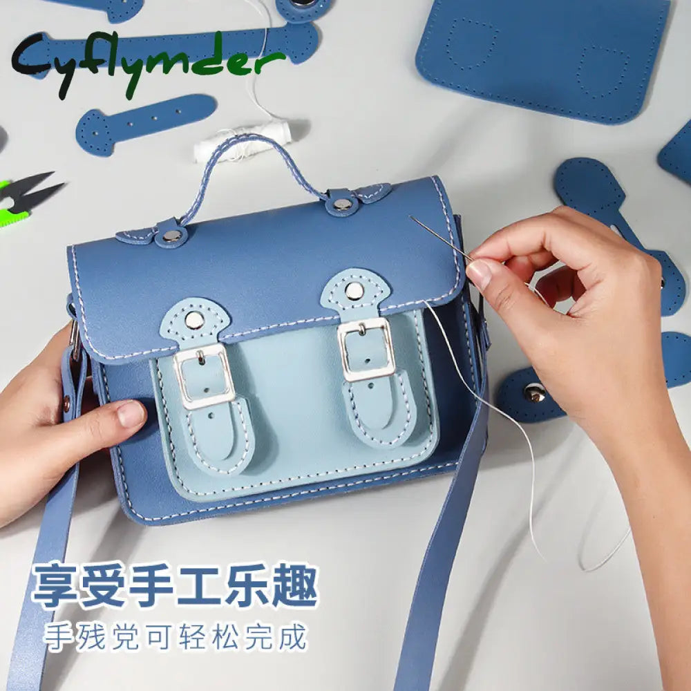 Cyflymder Diy Handmade Bag Cambridge Style Hand Stitching With Sewing Tools Handle Shoulder