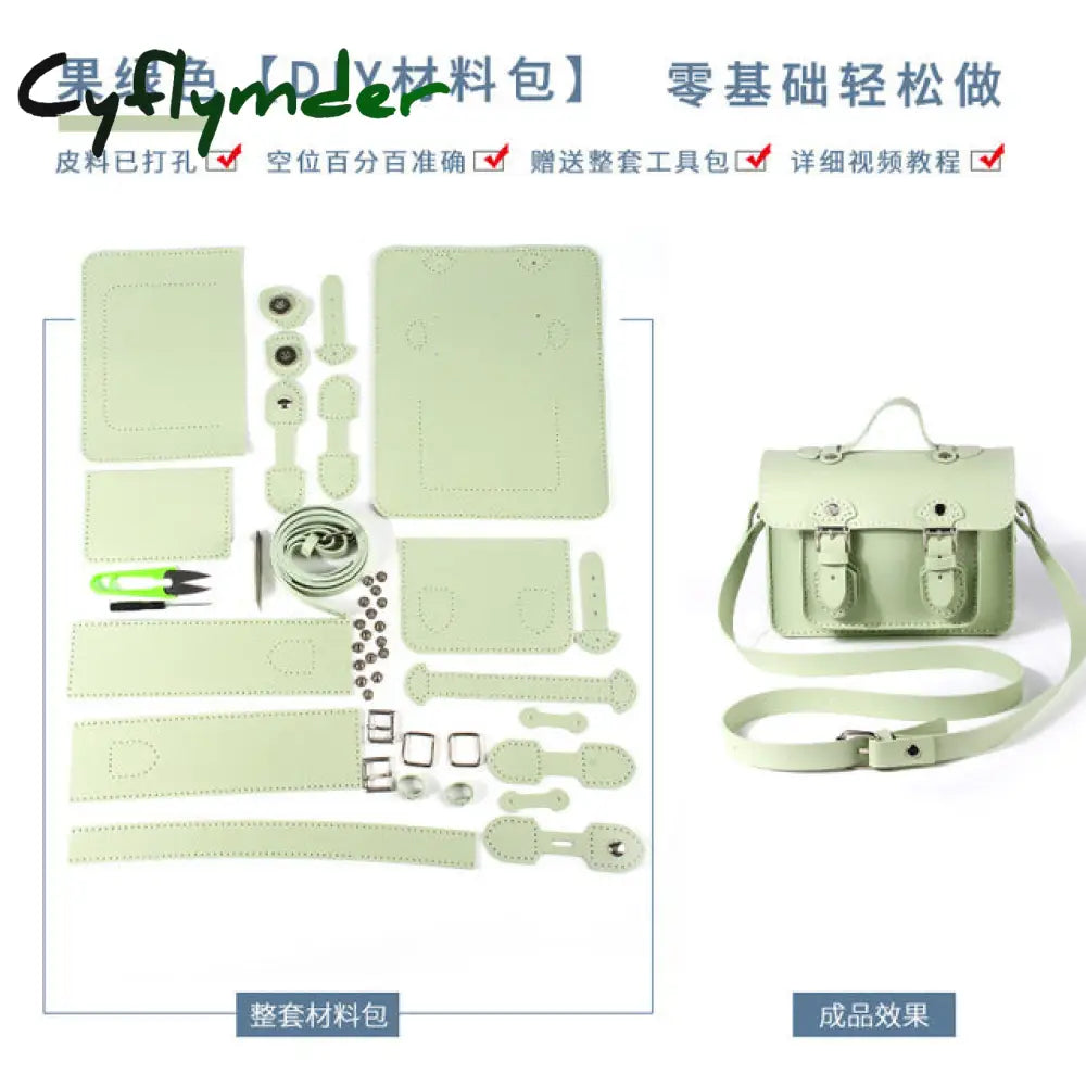 Cyflymder Diy Handmade Bag Cambridge Style Hand Stitching With Sewing Tools Handle Shoulder