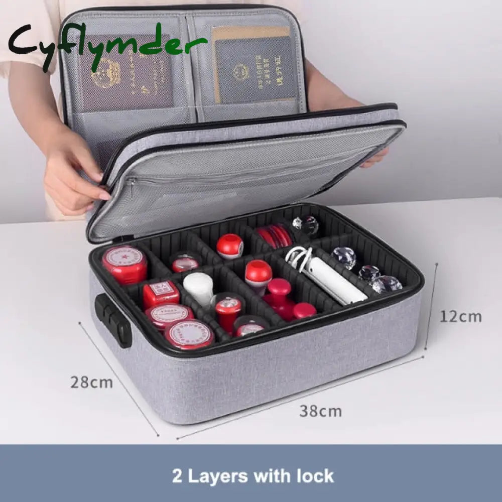 Cyflymder Document Storage Bag Organizer Files Folder Ticket Credit Card Certificates Handbag Home