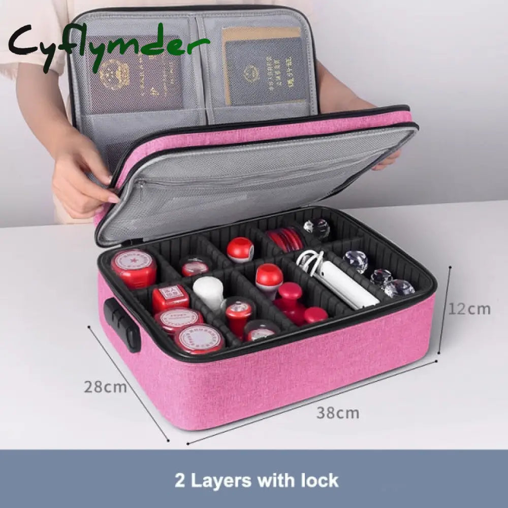 Cyflymder Document Storage Bag Organizer Files Folder Ticket Credit Card Certificates Handbag Home