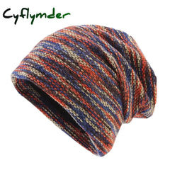 Cyflymder Double Fabric Winter Warmful Beanies For Women and Men Unisex Colorful Skullies Winter Hat