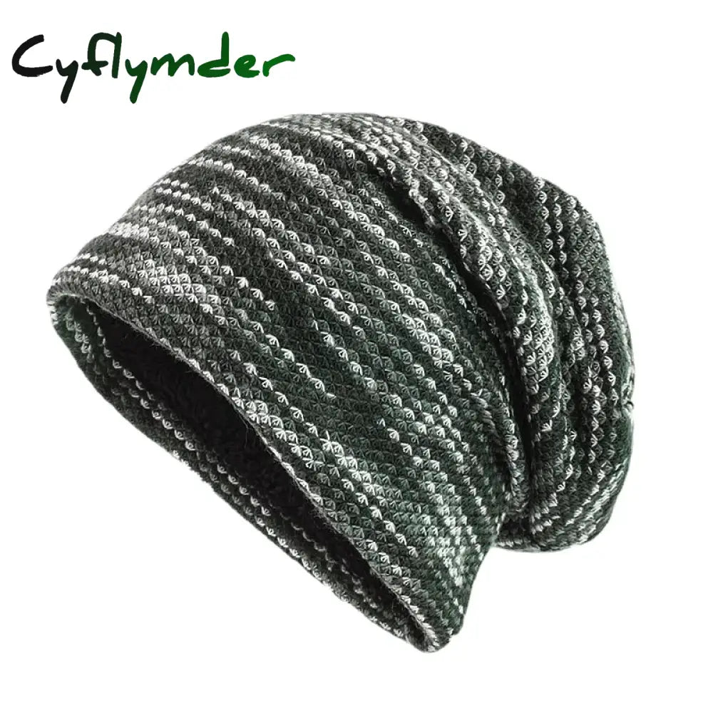 Cyflymder Double Fabric Winter Warmful Beanies For Women and Men Unisex Colorful Skullies Winter Hat gray / adjustable
