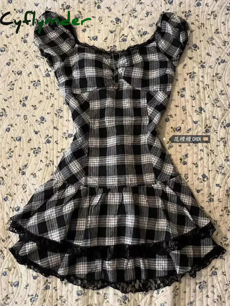 Cyflymder DRESS TO IMPRESS Y2k Harajuku Lattice Vintage Sleeveless Got – cyflymder Cyflymder DRESS TO IMPRESS Y2k Harajuku Lattice Vintage Sleeveless Got – cyflymder