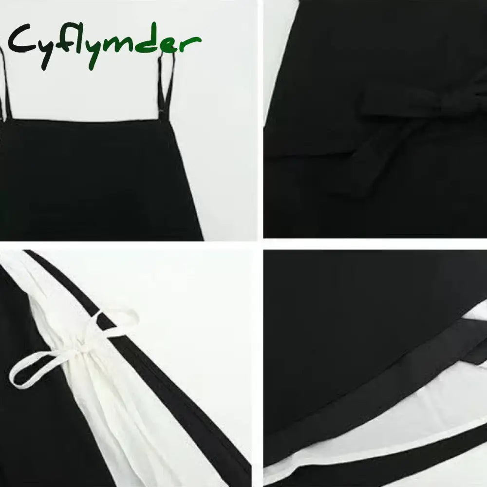 Cyflymder Dress Women Summer Fashion Spaghetti Strap College Sweet Casual Japanese Style Streetwear