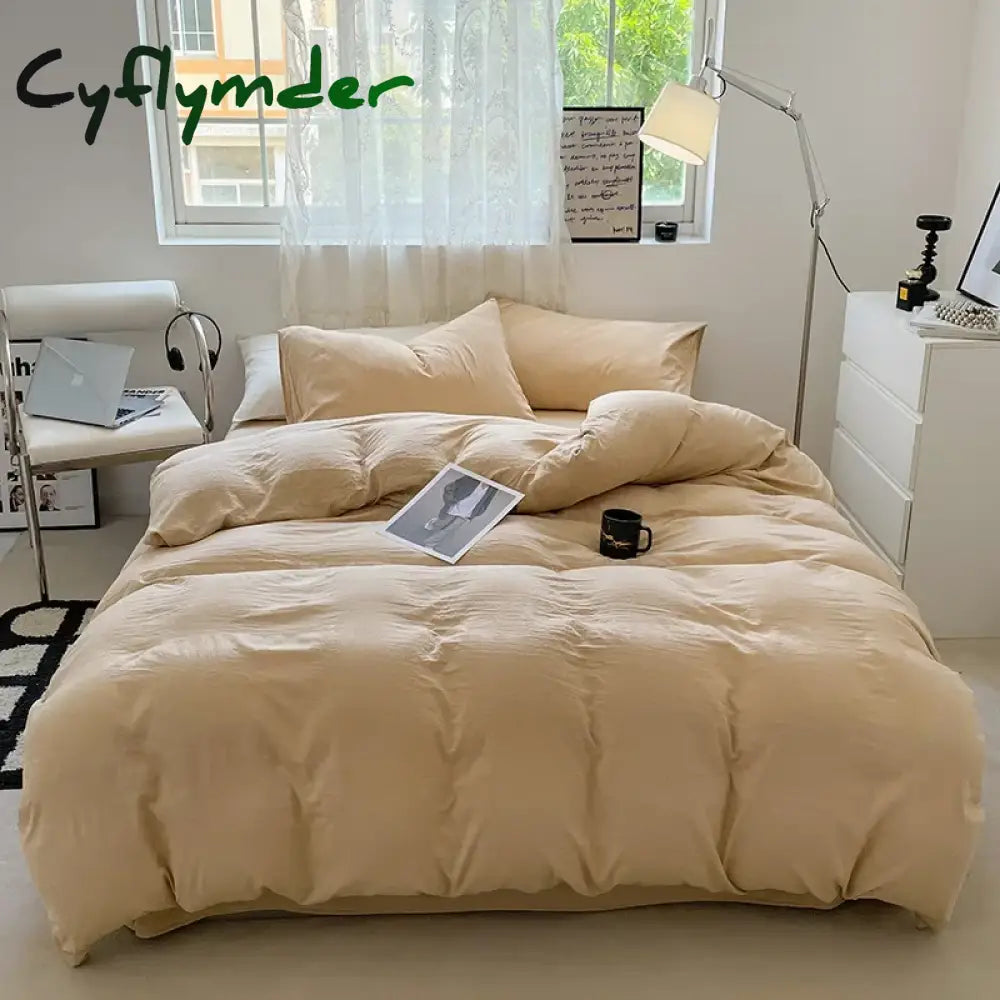 Cyflymder Duvet Cover Bed Linen Set Bedsheets with Pillows Case Queen Comforter Full Double Set 2 People 220x240