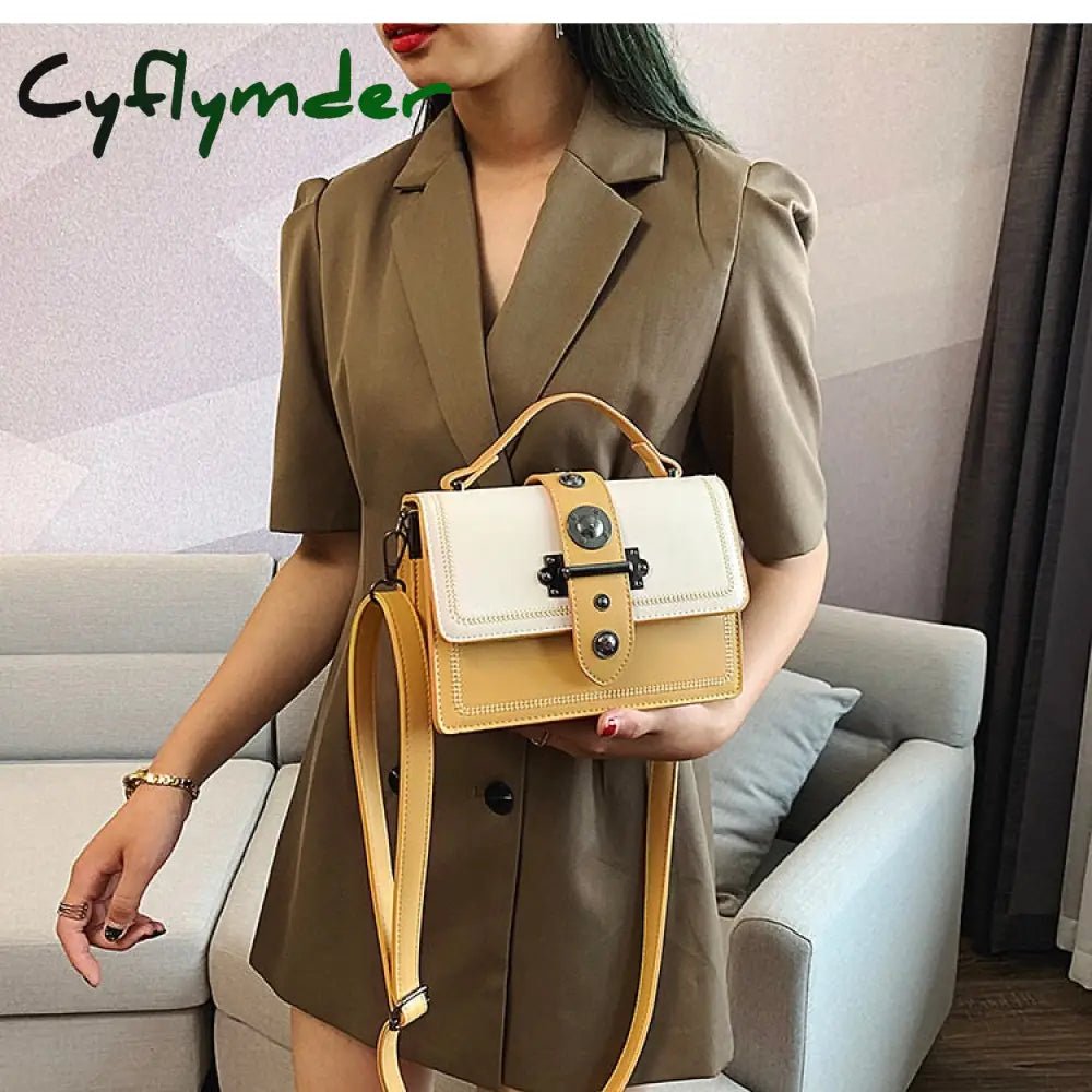 Cyflymder Elegant Female Casual Tote Bag Fashion New High Quality Pu Leather Women’s Designer